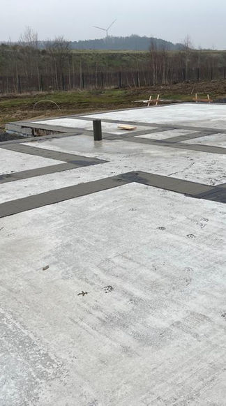 Erstellung  einer WU- Bodenplatte für ein Holzrahmen Bürogebäude