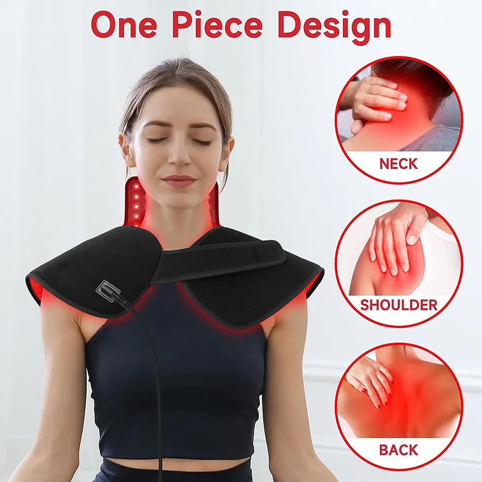 Thumbnail: NNEOBA Red Infrared Light Therapy Shoulder Wrap Black