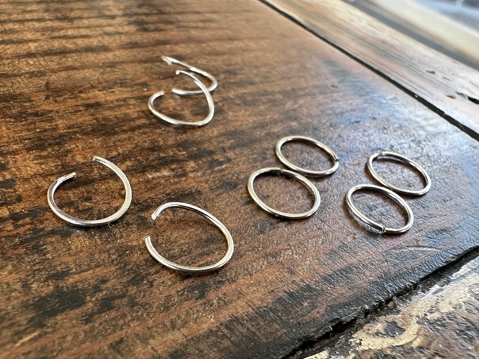 Thumbnail: 8mm Dainty Titanium hoop - 22g
