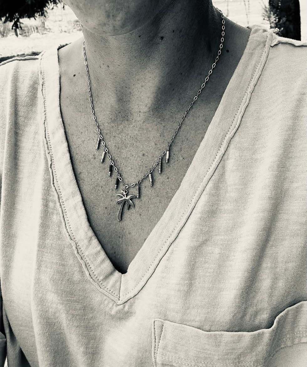 Thumbnail: Colorful Palm Tree necklace