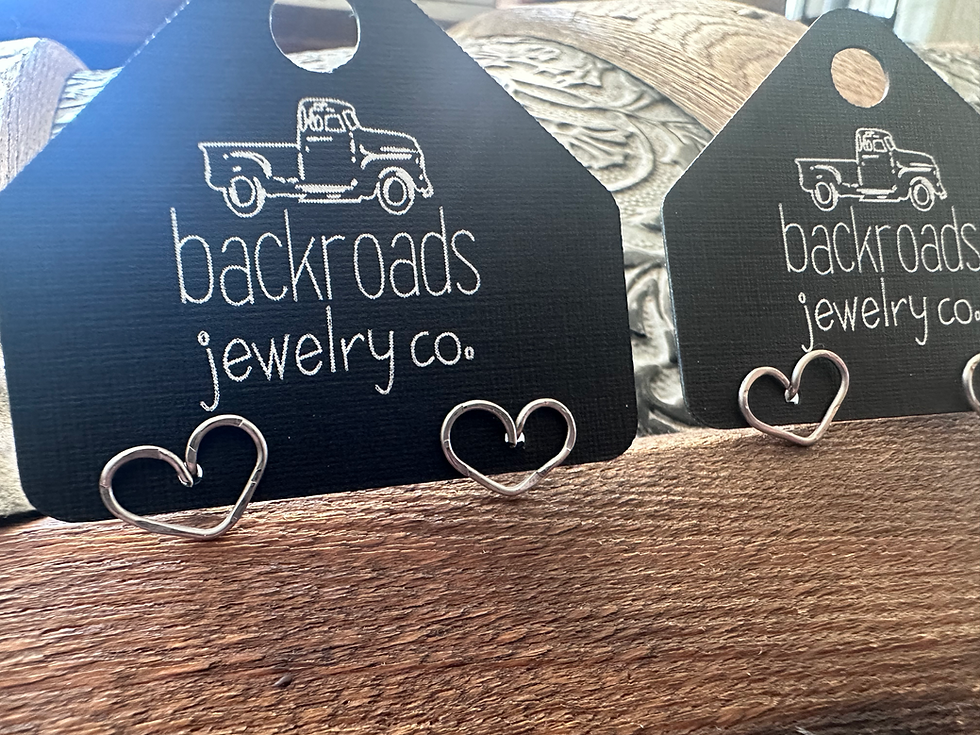 Stainless Heart Stud earrings 