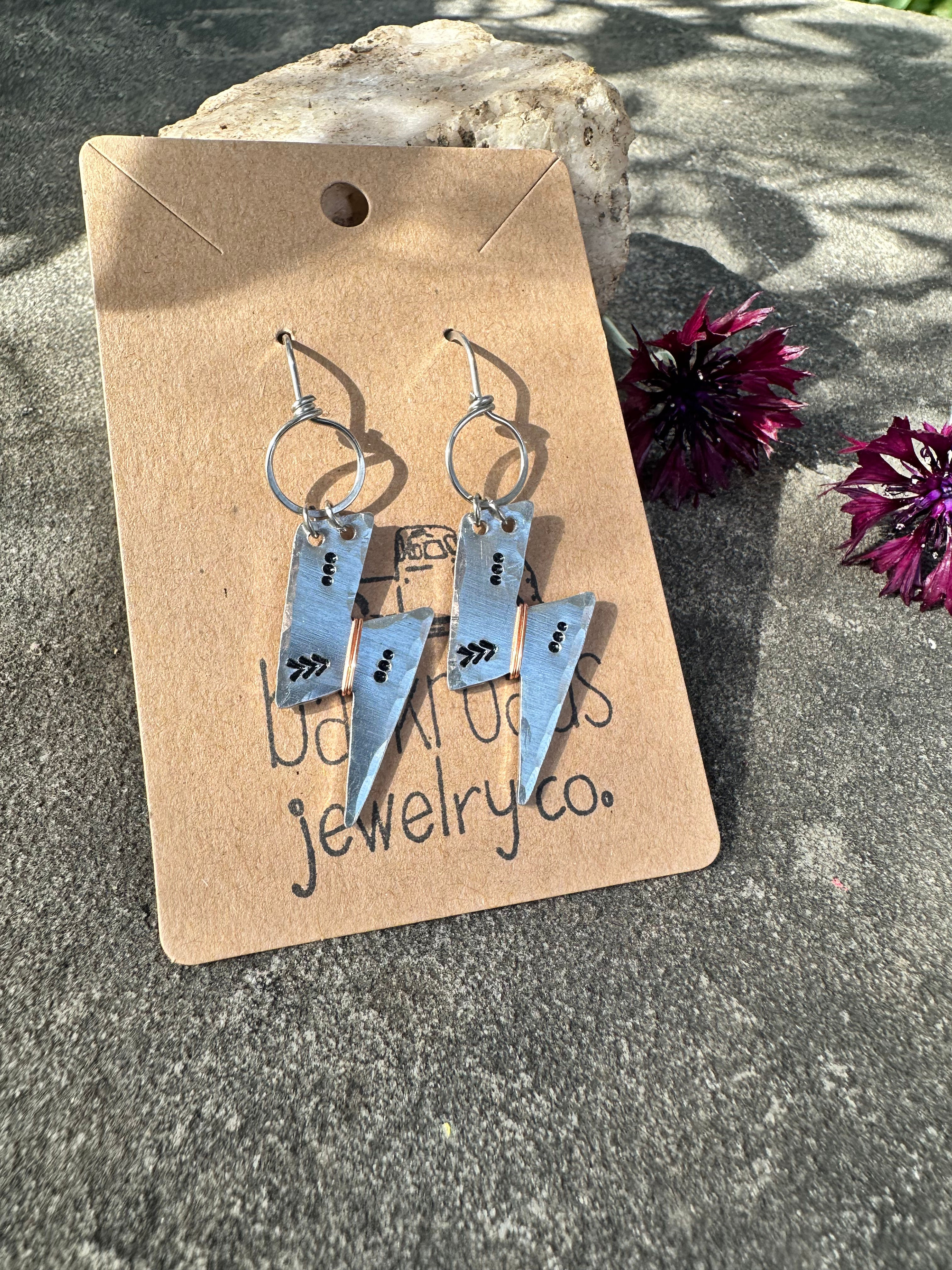 Hammered Bolt earrings