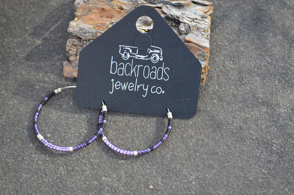 Thumbnail: Panther Beaded Hoops