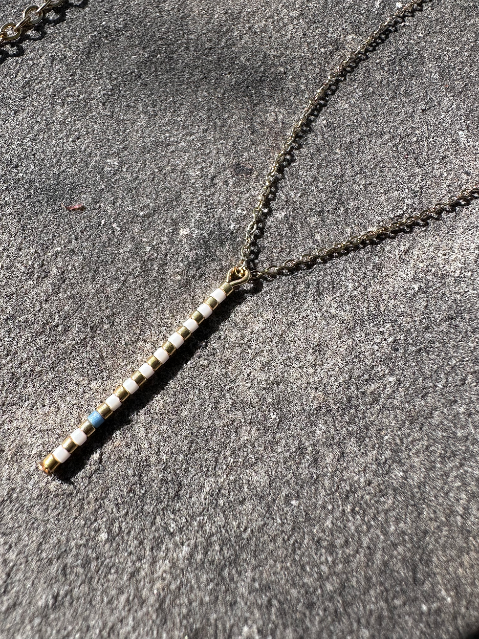 Gold Beaded Wedding Necklace - Hannah