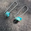 Thumbnail: Turquoise Chip Minimalist Stainless earrings