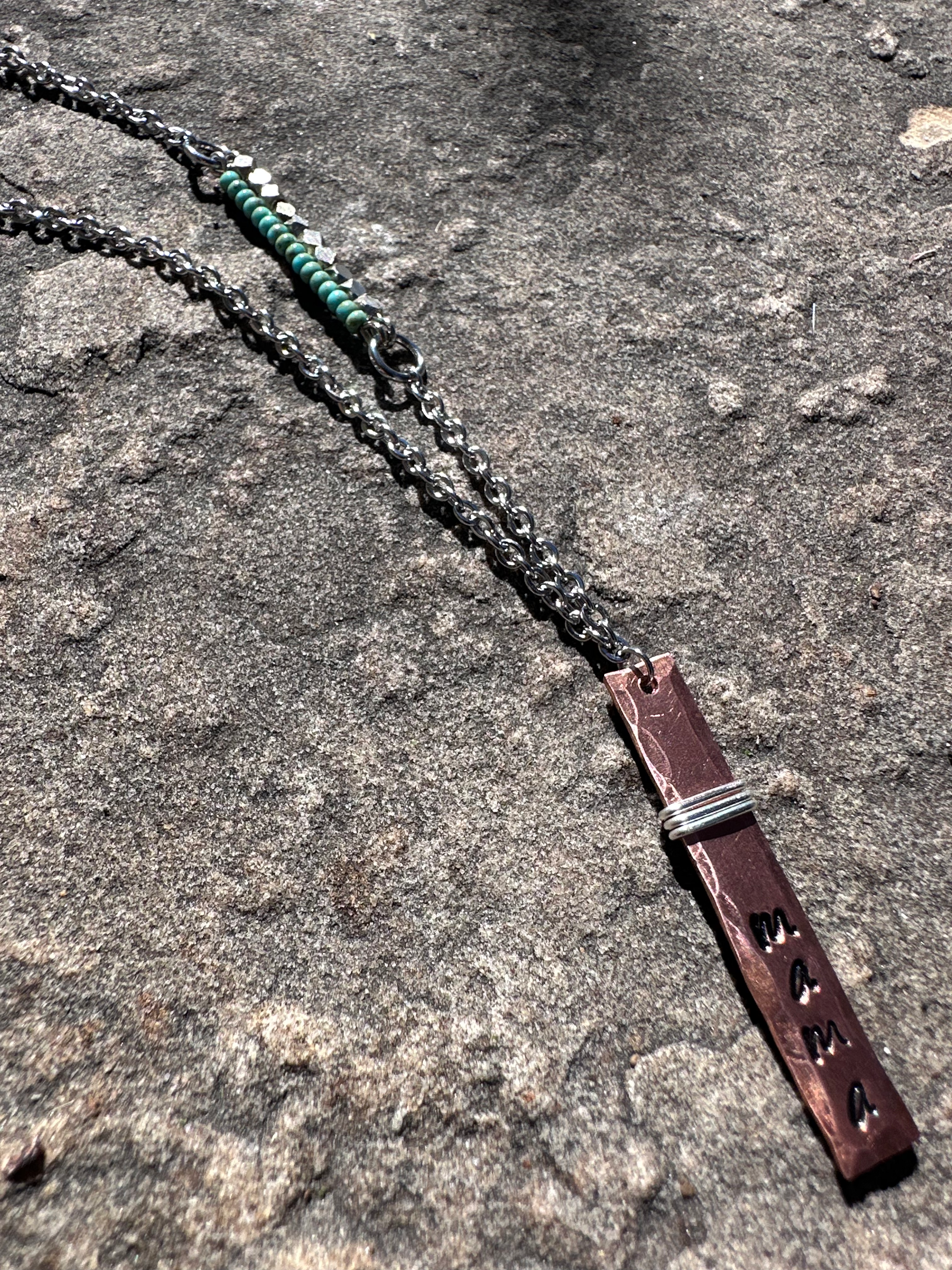 Mama with Bead Strand necklace