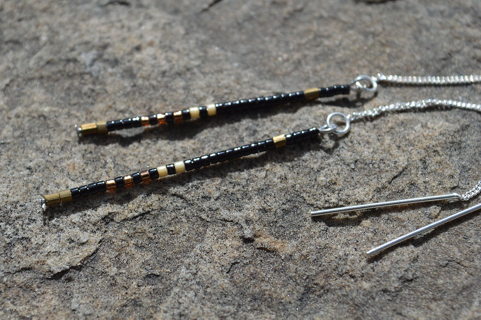 Thumbnail: Rustic Black and Cream threaders