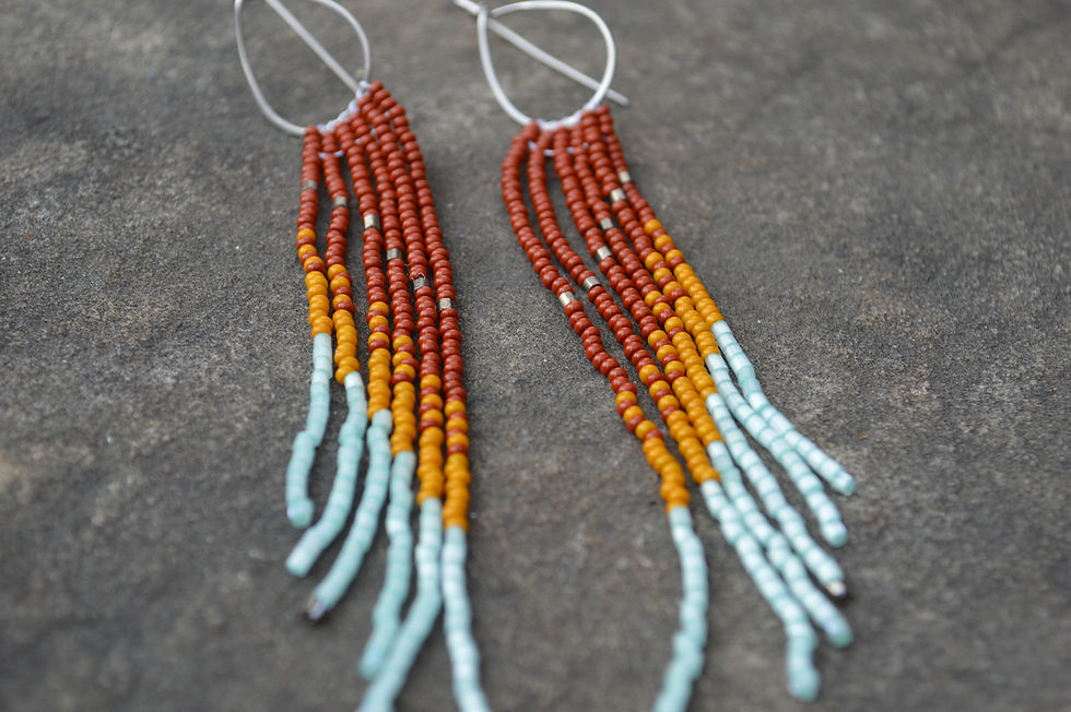 Thumbnail: Fire and Ice Beaded fringe