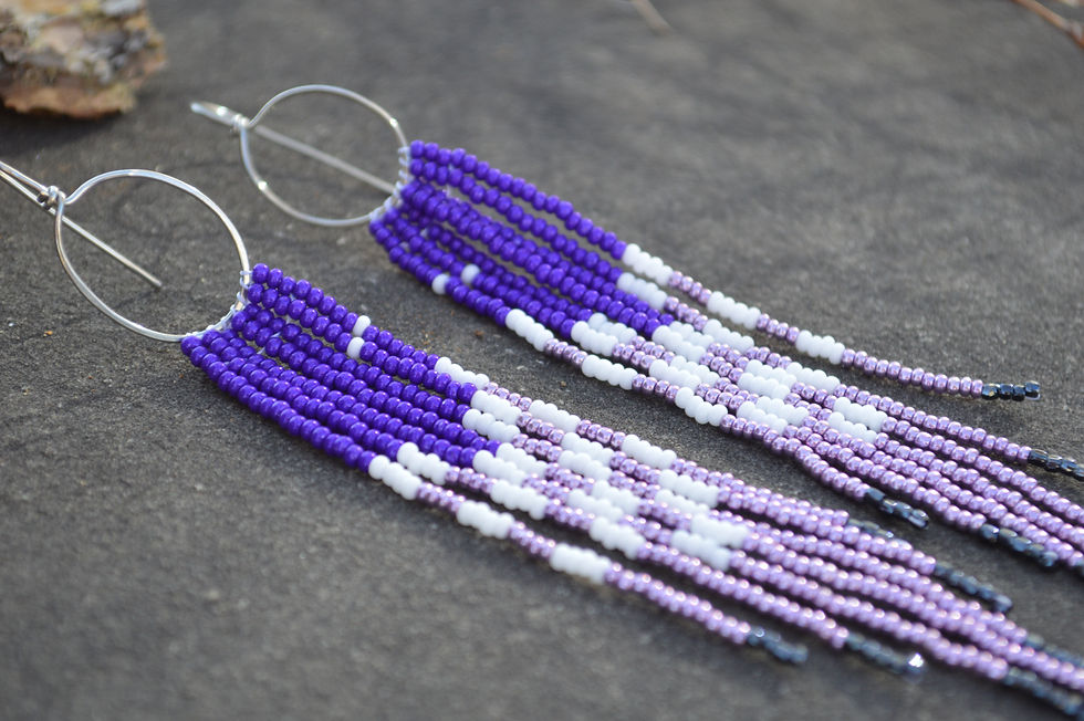 Thumbnail: Checkered Panther Beaded fringe