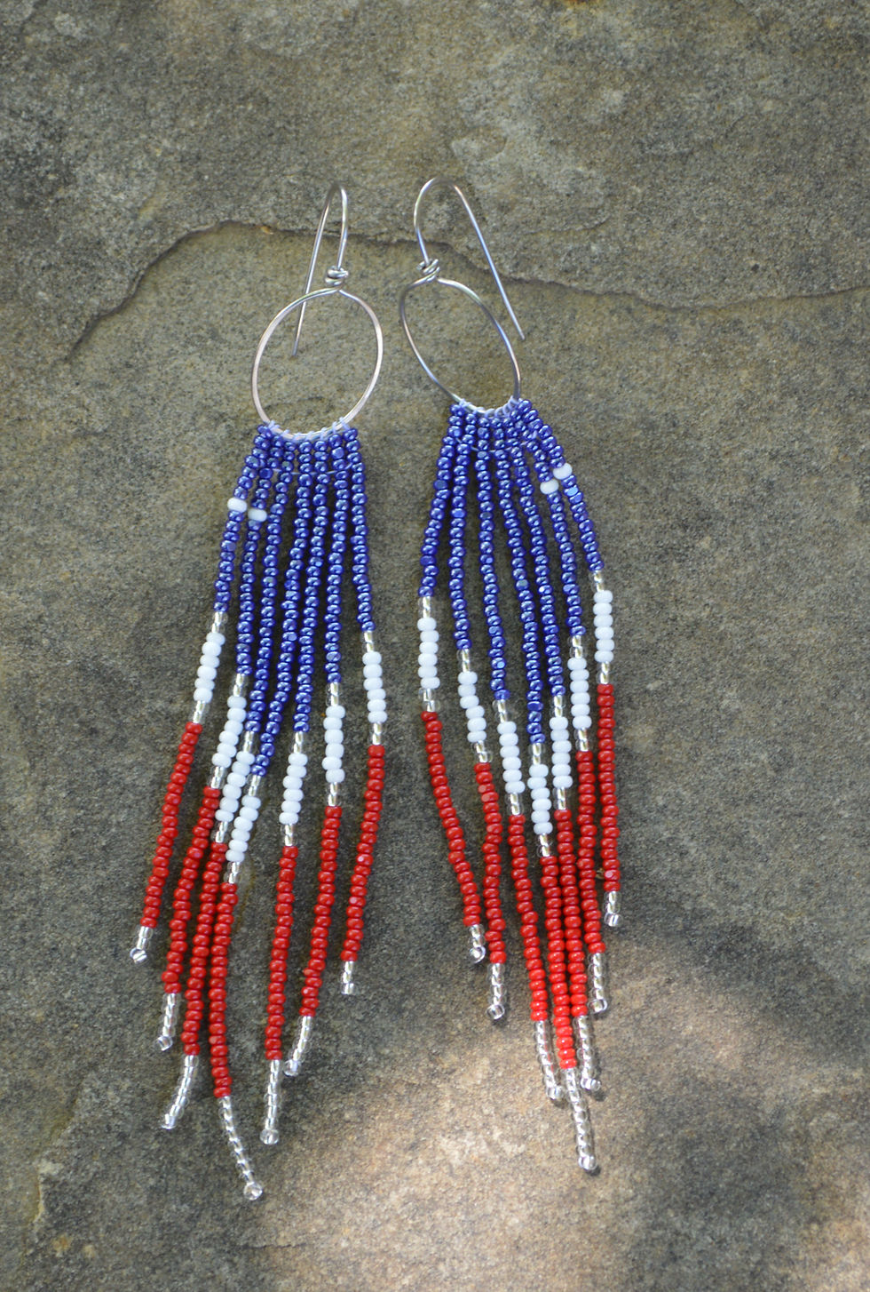 Thumbnail: Red, White, and Blue Beaded fringe