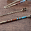 Thumbnail: Teardrop Post and Bead Chain stud earrings 