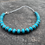Thumbnail: Turquoise and Gunmetal anklet - 10”