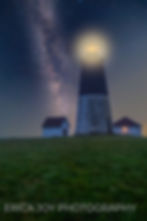 Milky Way over Point Judith lighthouse in Narragansett Rhode Island