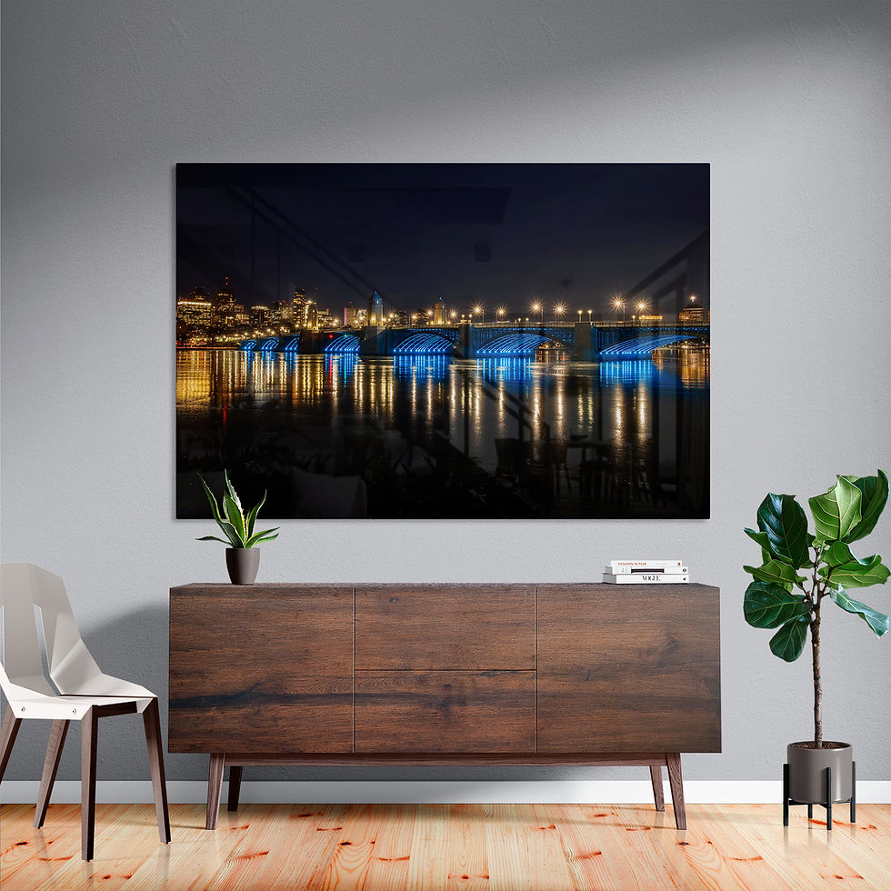 Longfellow Bridge Boston at night