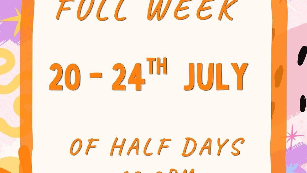AC Half x5 Mon 20th- Fri 24th July 3.4 -6 year olds