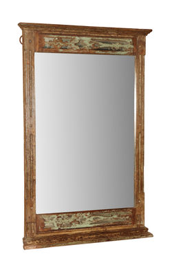 Repurposed Antique Window Frame with Mirror