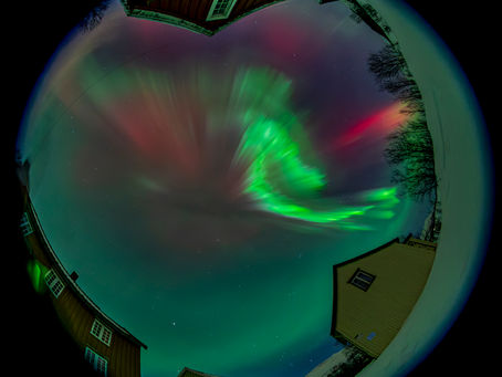 Fish eye view of Aurora