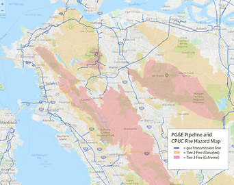 pge gas transmission and fire zone map i