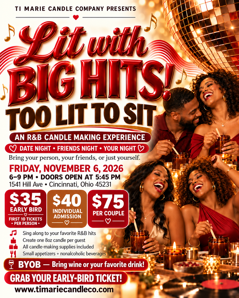 Lit with Big Hits - An R&B Candle Making Experience