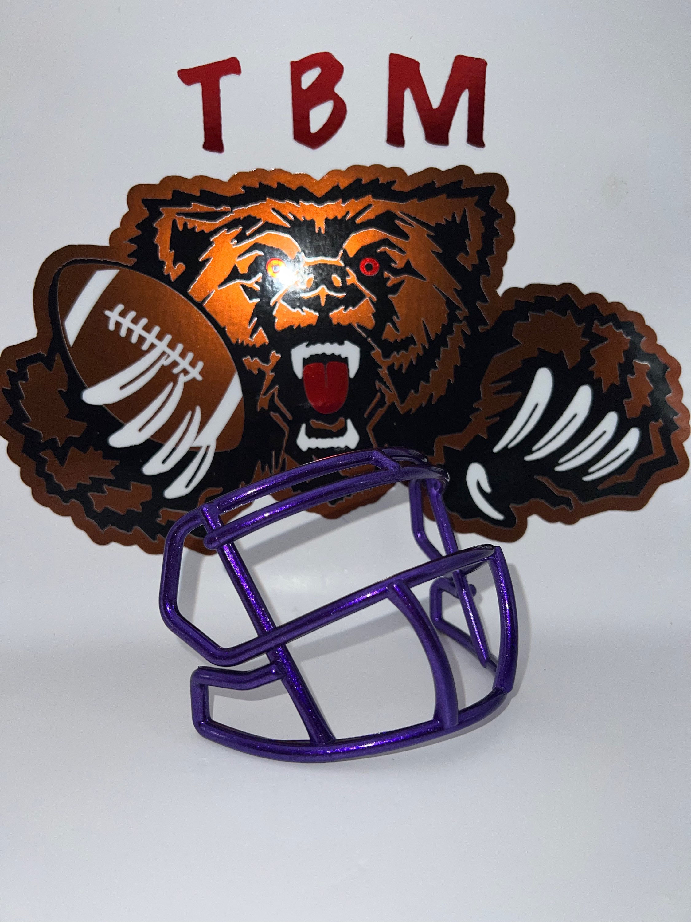 Purple Metallic Flake Speed Mini Helmet Face Mask