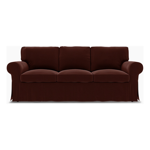 Chestnut Velvet Slipcover Sofa afamilyaffairmaine