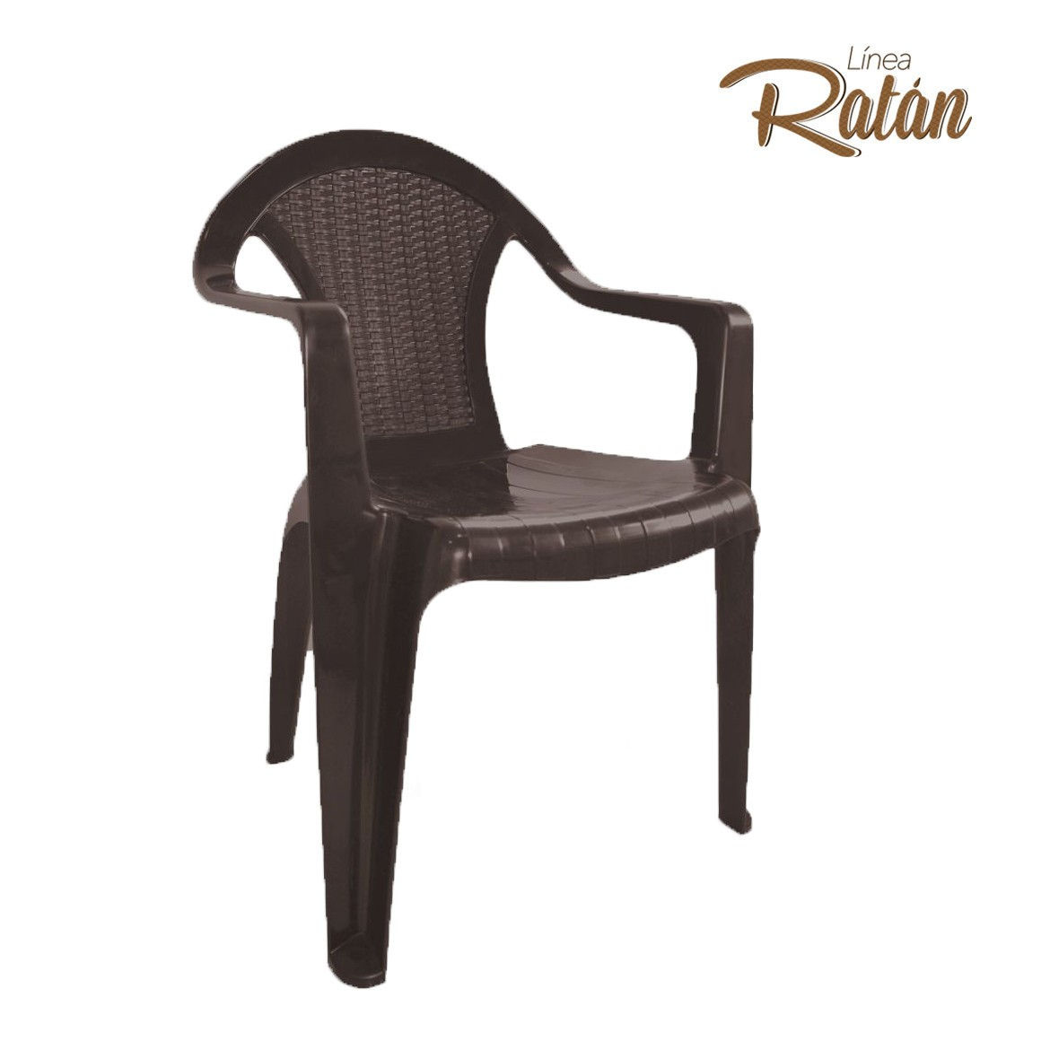 SILLA BOMBAY RATTAN WENGUE CONSUPLAST GLAMOUR PICA