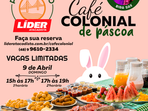Café colonial e brindes especiais marcam a Páscoa do Líder Atacadista
