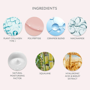 Thumbnail: Ingredients and descriptions of the product with Plant Collagen and other ingredients.