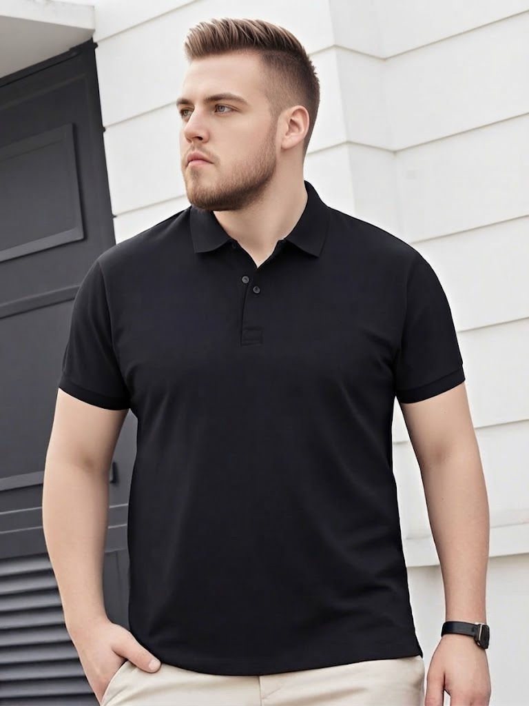 Custom knit polo shirt wholesale vintage oversized tee