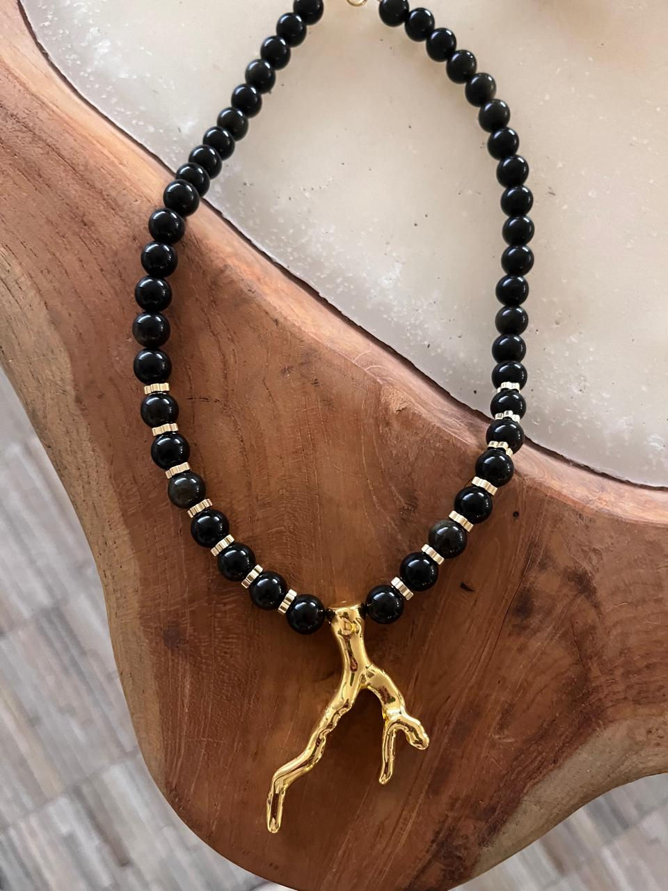 Miniatura: Collar Gold Black Coral