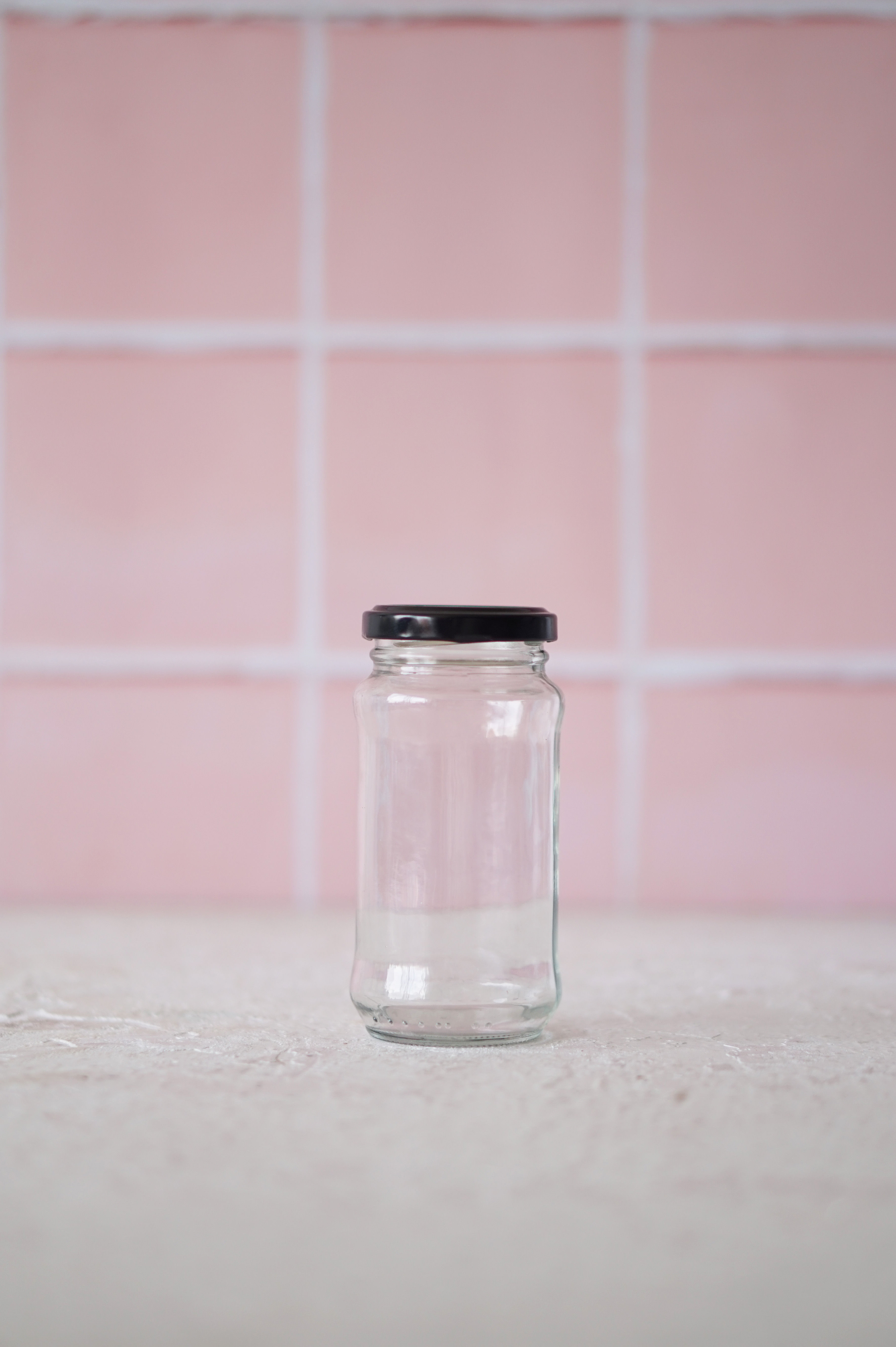 FRASCO VIDRIO CON TAPA NEGRA