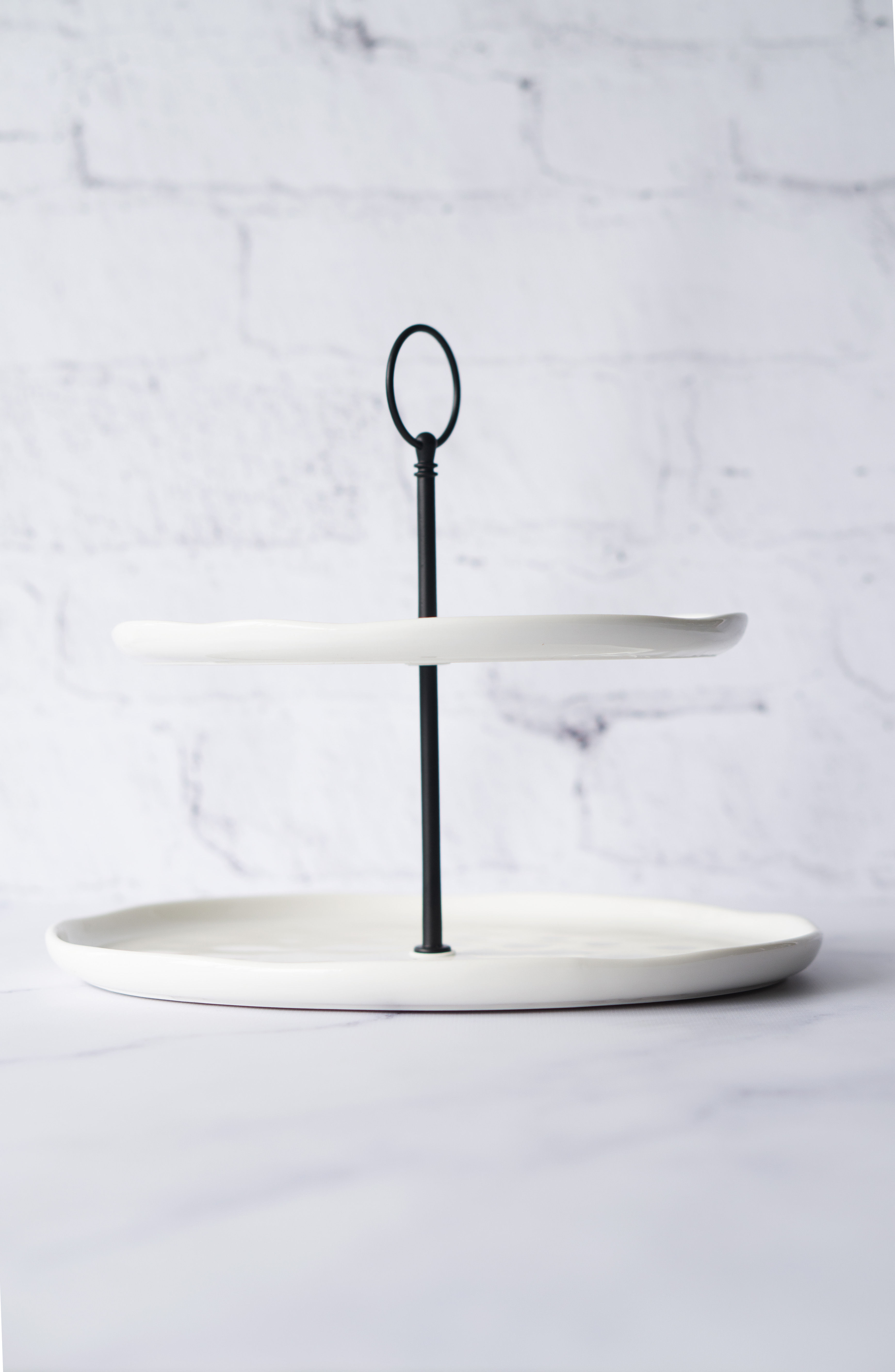 BASE CUPCAKES LOZA GRANDE BLANCA  2 PISOS