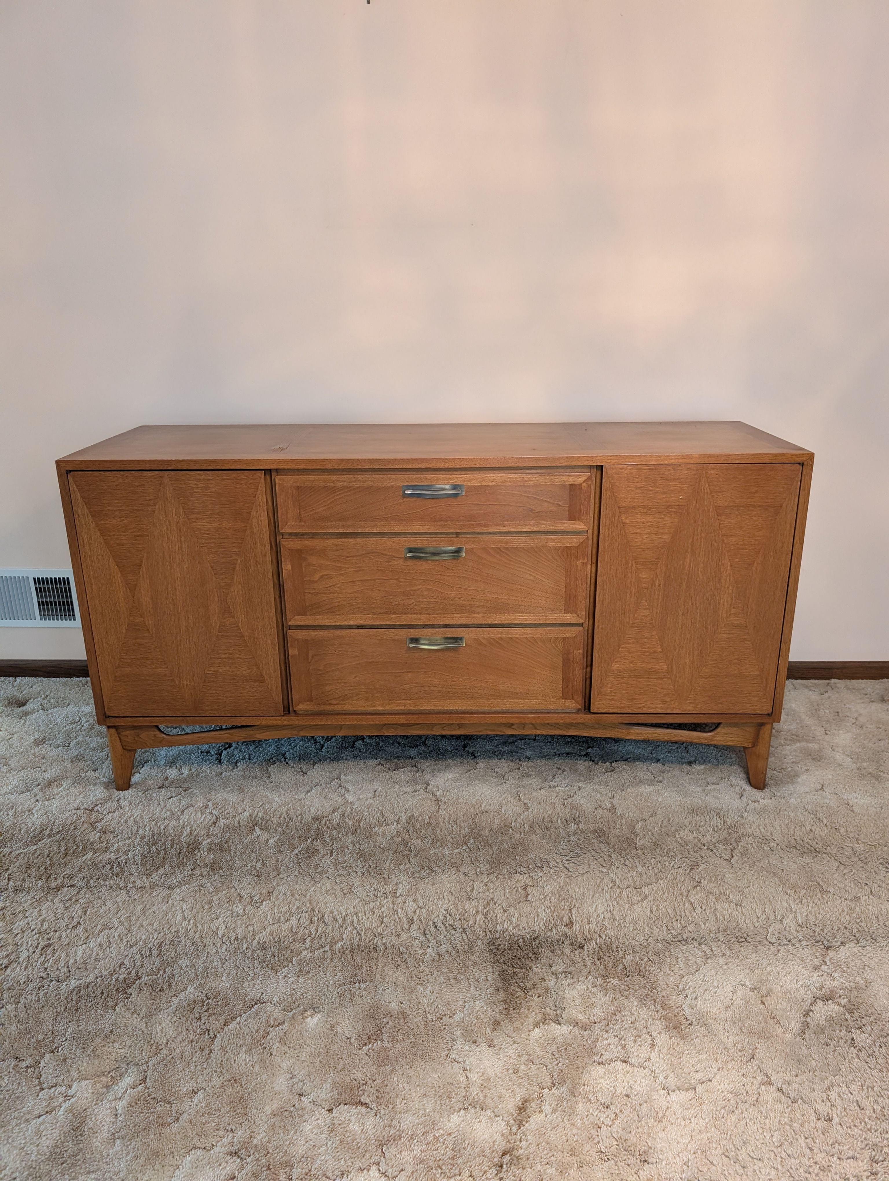 MCM 1 Piece Credenza Buffet Cabinet 