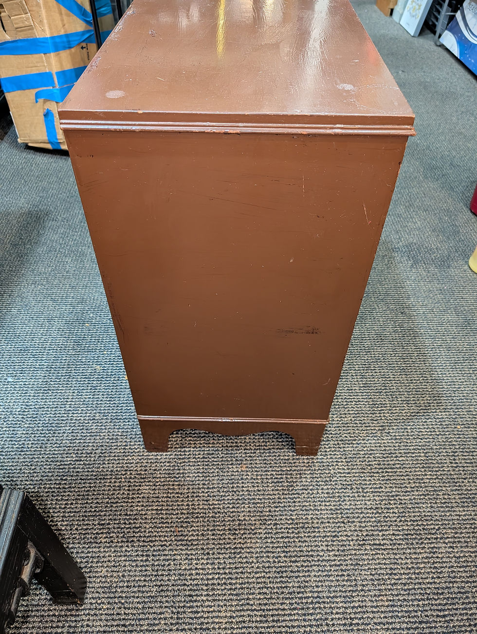 Miniatura: Painted 1 Drawer Brown Nightstand 