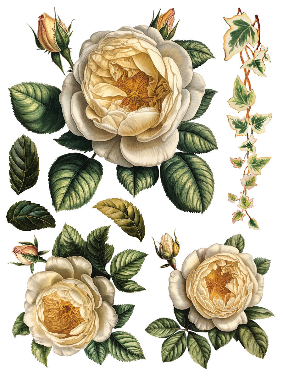 Thumbnail: COLLAGE DE FLEURS IOD TRANSFER 12X16 PAD™