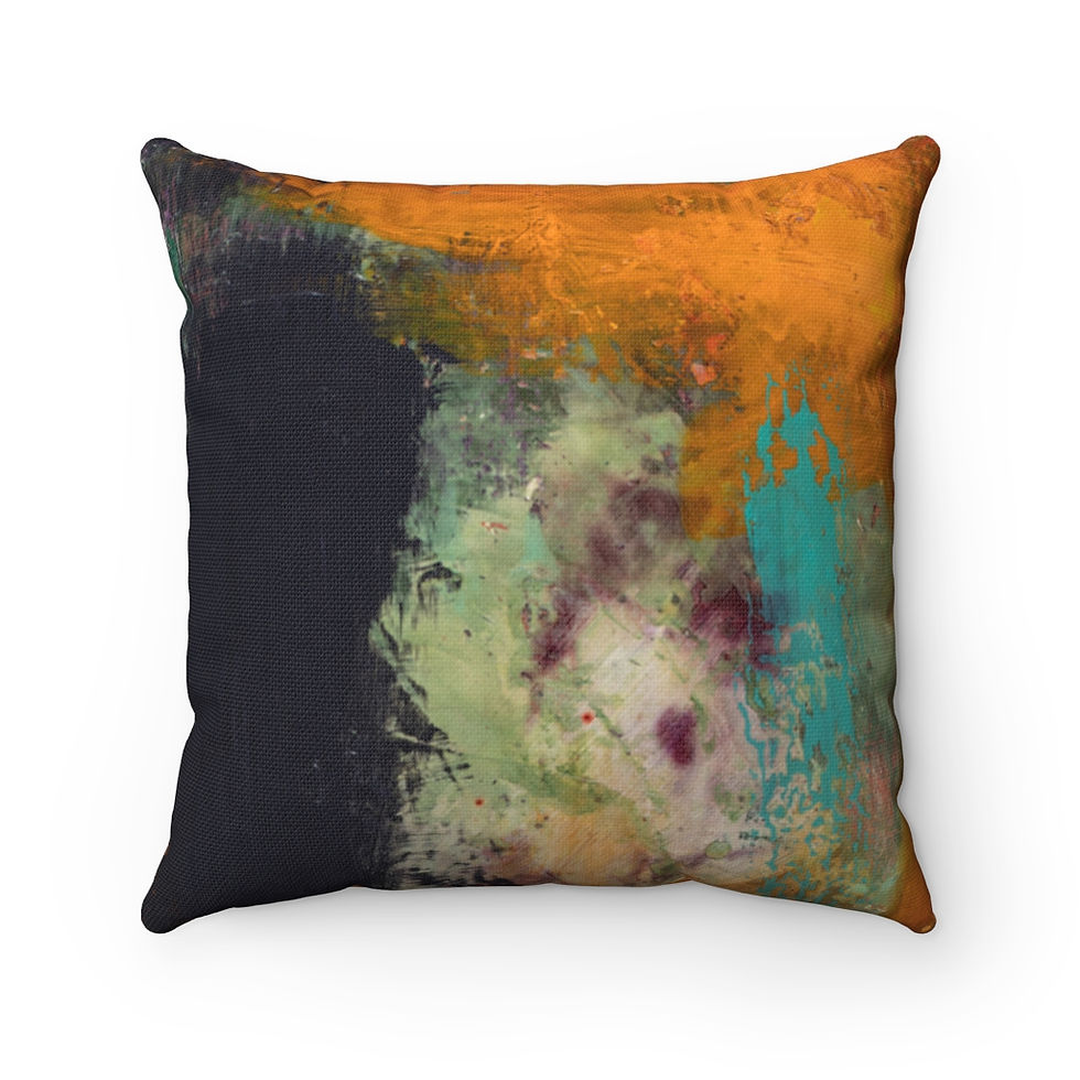 Thumbnail: Orange, Blue & Purple | Spun Polyester Square Pillow Case