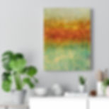 White, Orange & Teal Color Series | Canvas Gallery Wraps
