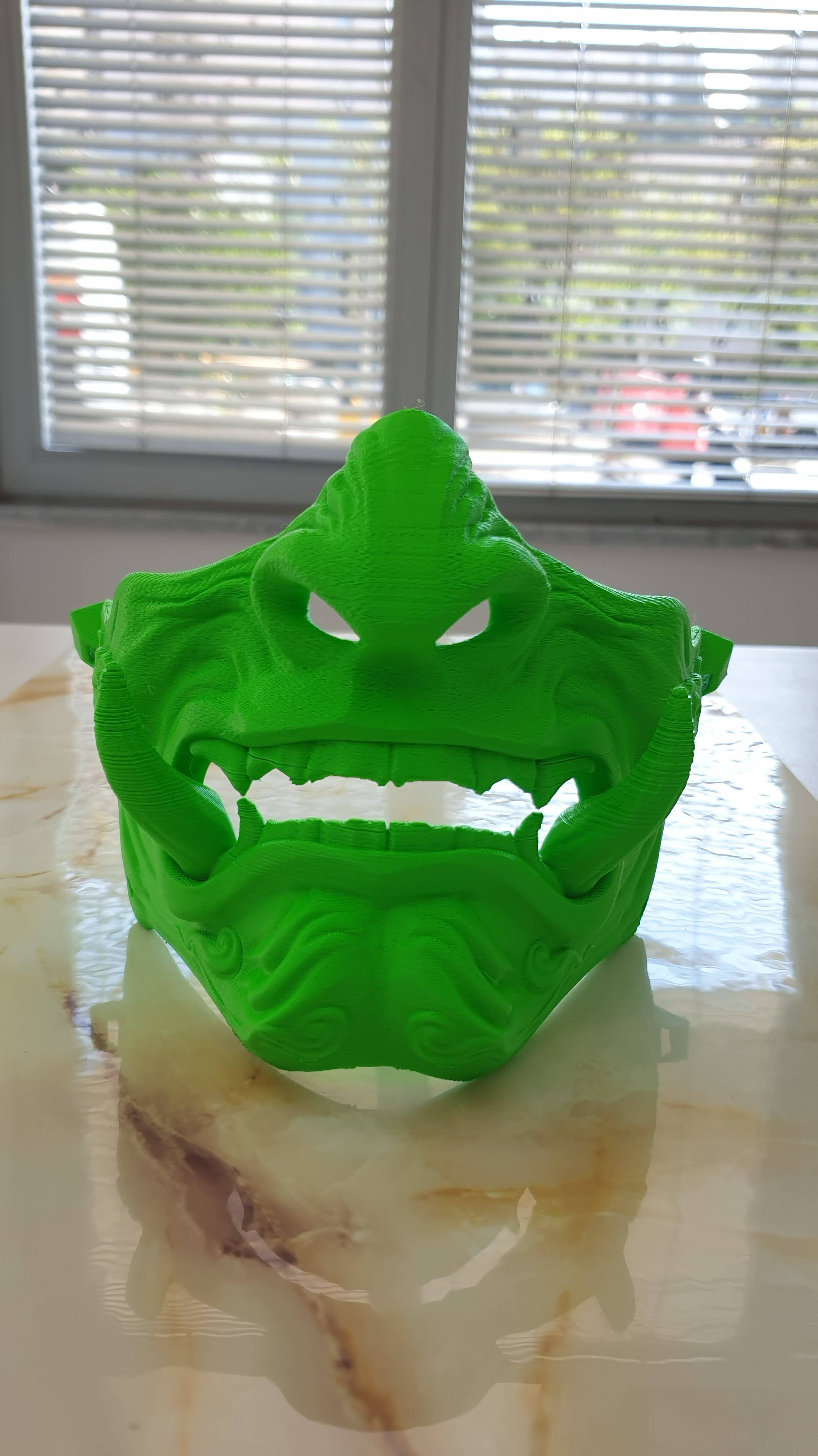 3D Baskı Oni Tarzı Yarım Maske