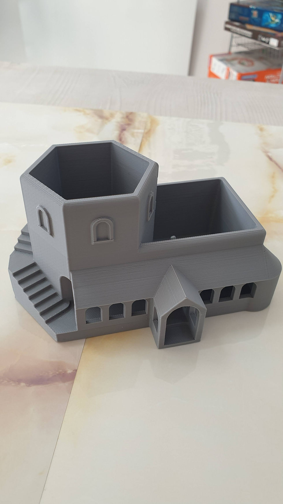 Küçük resim: 3D Baskı Otantik Villa Görünümlü Sukulent Saksısı