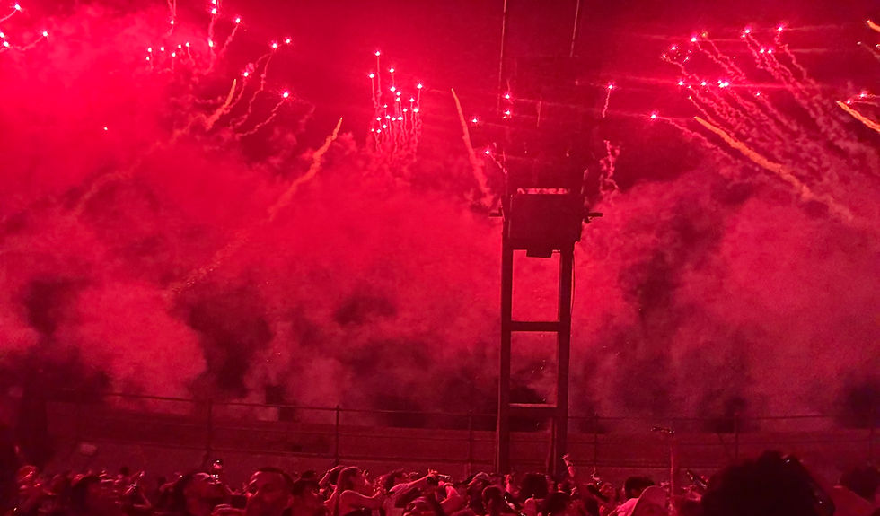 Firework Show at the Finale of The Weeknd