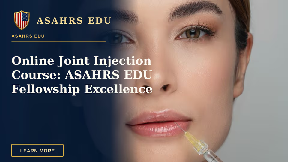 Find cohort dates and blended learning access for the ASAHRS EDU online joint injection course.