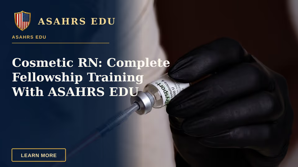 Cosmetic RN clinical mentorship and post-program case review available through ASAHRS EDU resources.