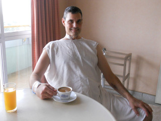 6 Darrell finally cleared to drink his first cup of the amazing tea.jpeg
