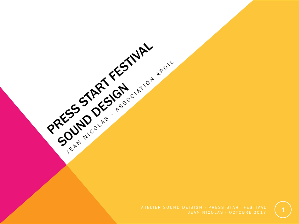 Sound design Workshop (FR)