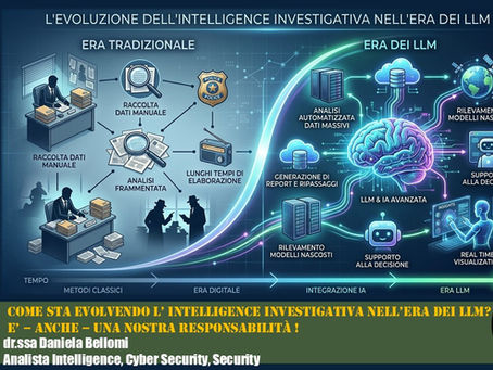 Come sta evolvendo l’ Intelligence Investigativa nell’era dei LLM? E’ anche una nostra responsabilità ! (dr.ssa Bellomi Daniela)