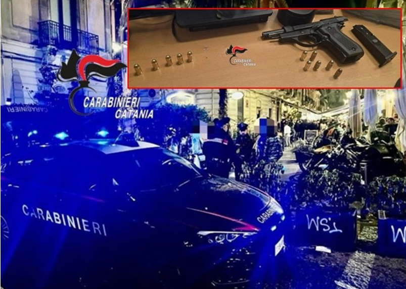 Catania, carabiniere in vacanza fiuta il pericolo fuori da un pub: arrestato 22enne armato di pistola clandestina
