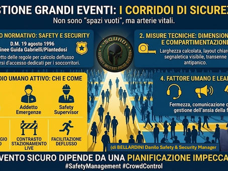 Gestione Grandi Eventi: Perché i "Corridoi di Sicurezza" non sono semplici spazi vuoti, ma arterie vitali (e come blindarli)  (Danilo Bellardini)