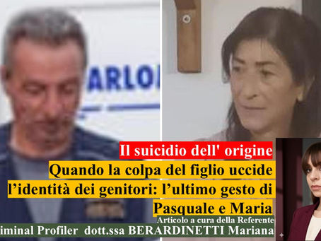 Il suicidio dell' origine. Quando la colpa del figlio uccide l’identità dei genitori: l’ultimo gesto di Pasquale e Maria (di Mariana Berardinetti)