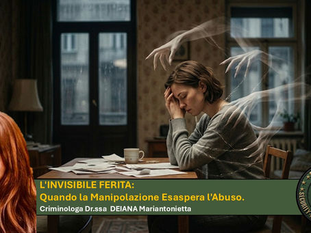 L'Invisibile Ferita: Quando la Manipolazione Esaspera l'Abuso. (dr.ssa DEIANA Mariantonietta)