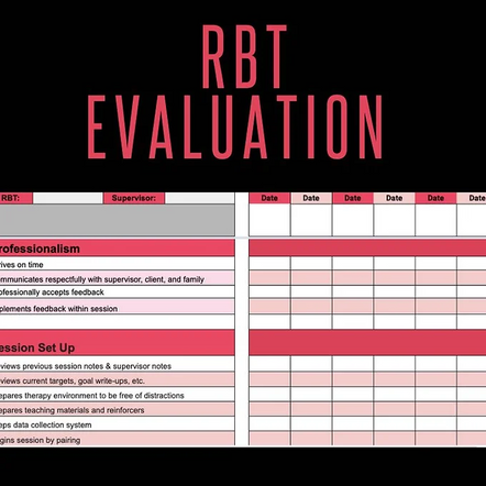 RBT Evaluation Form